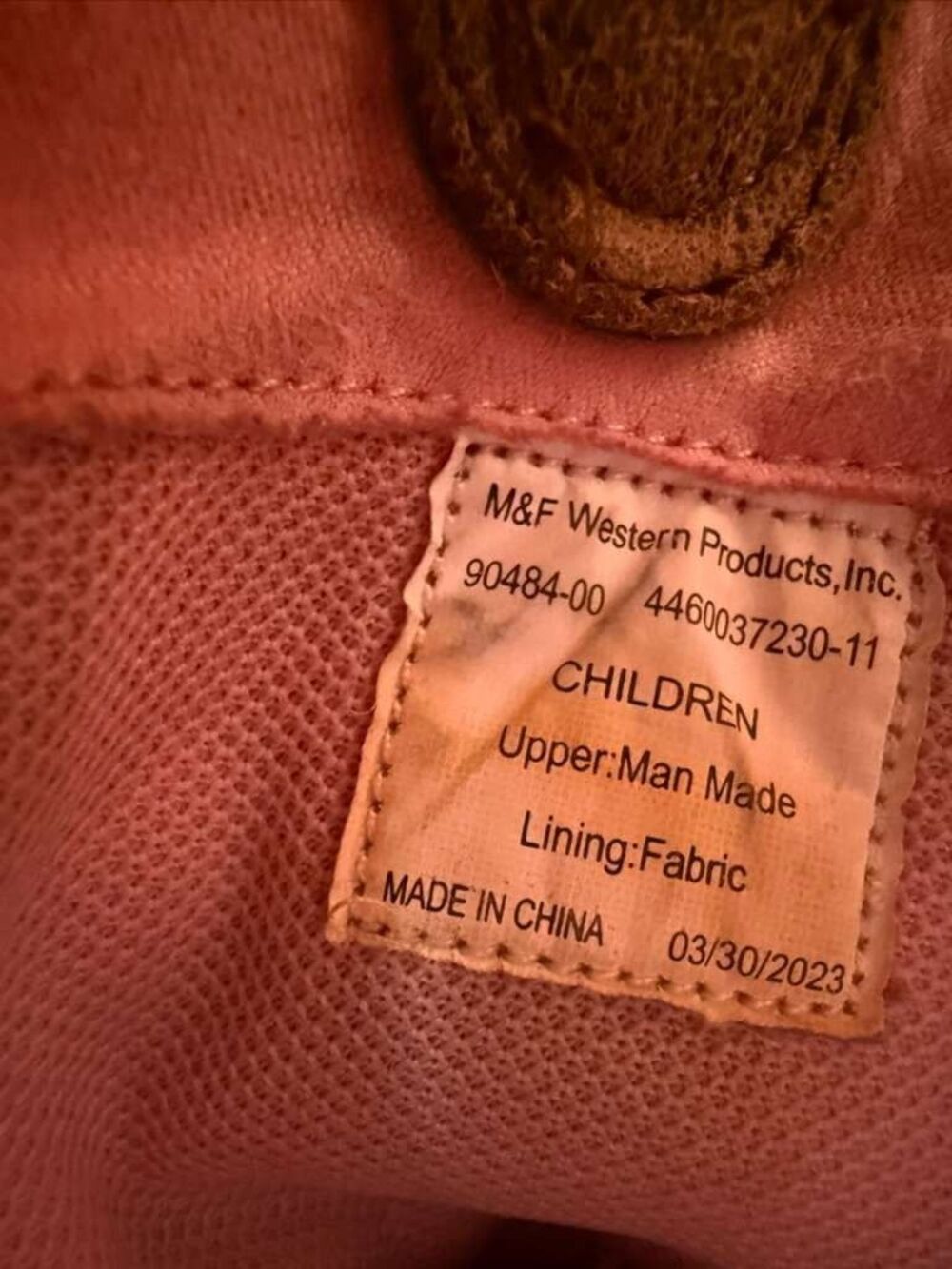M&F Western Products Kids Cowboy Boots Brown Floral Embroidered Leather size 11 - Picture 8 of 9